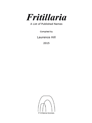 Fritillaria names