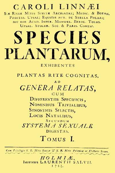 Species Plantarum